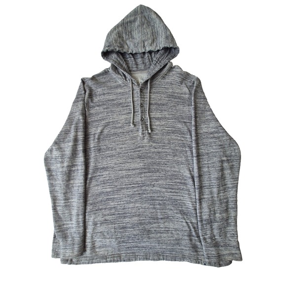 Lucky Brand Athletics Other - Lucky Brand Athletics Hoodie Mens XXL Gray Henley Pullover Fleece Sweatshirt